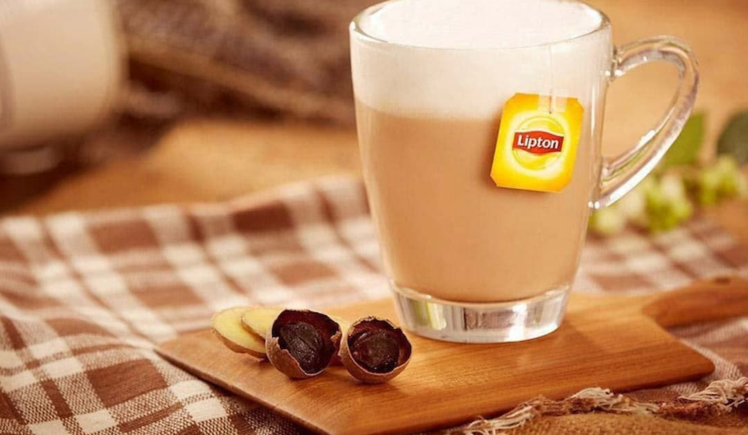 Hồng trà sữa bằng trà lipton