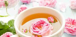 Trà hoa hồng – Thức uống ngọt ngào hương vị tình yêu Trà hoa là thức uống yêu thích của nhiều chị em