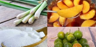 Cách làm trà đào sả tắc chua ngọt, thanh mát đơn giản nhanh chóng Nguyên liệu làm Trà đào sả tắc